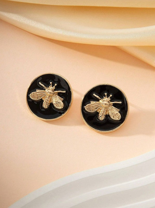 Noir Bee Studs
