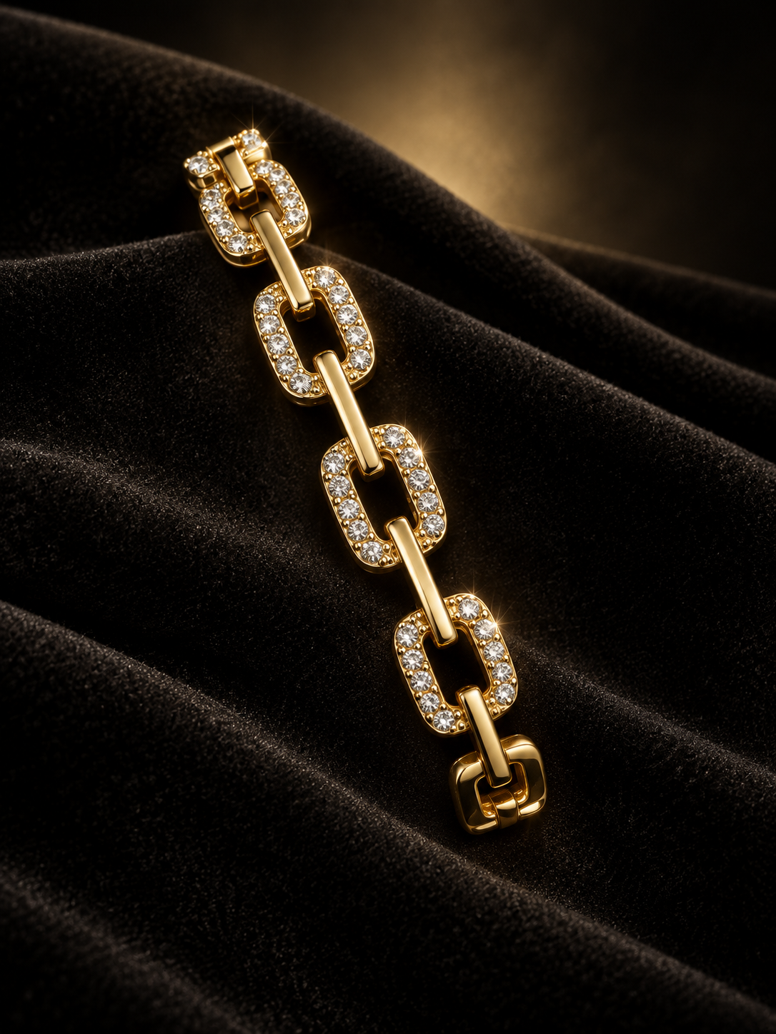 Luxe Link Crystal Cuff