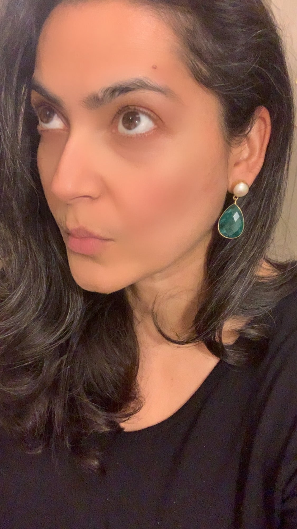 Royal Green Teardrops — earrings — view 6