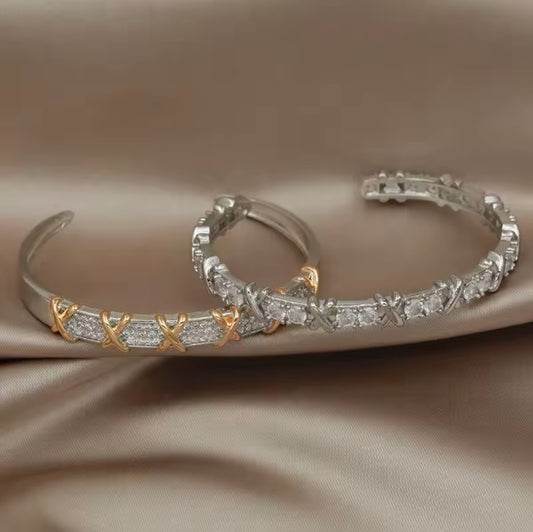 Crisscross Crystal Cuff