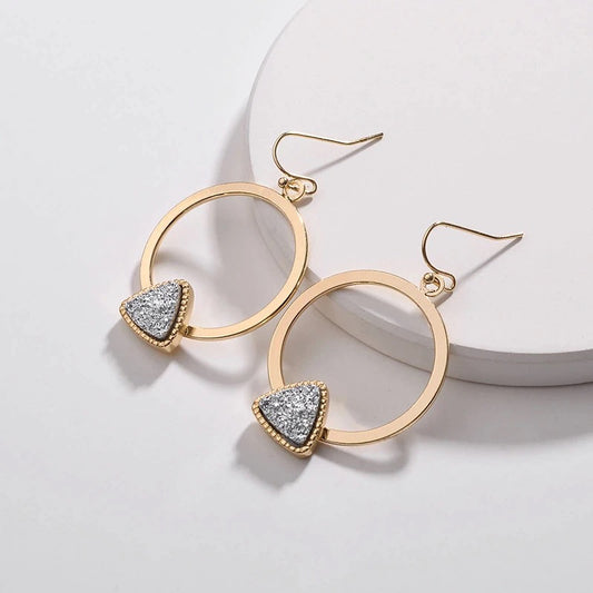 Druzy Hoop Earrings