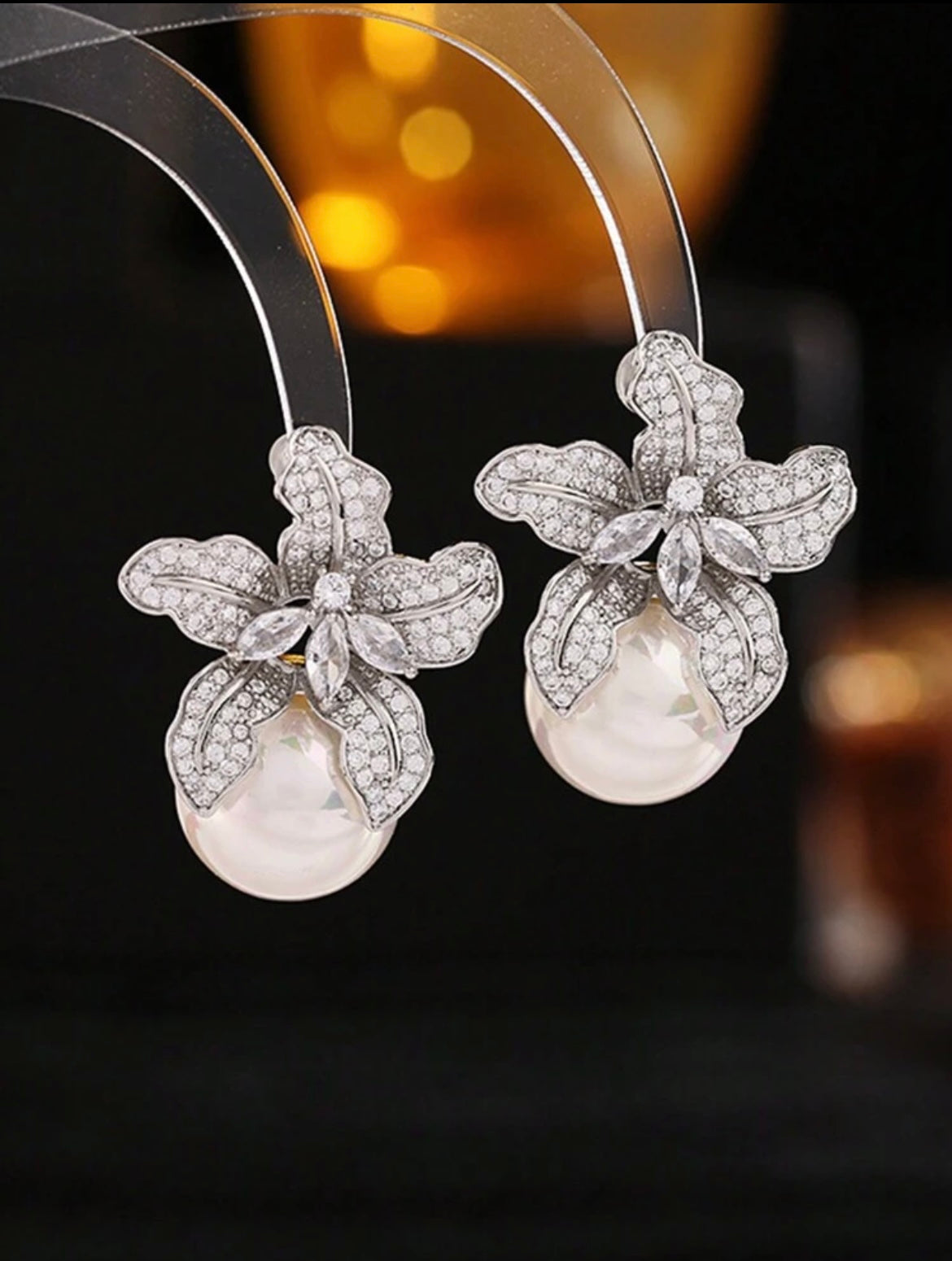 Orchid Pearl Stud