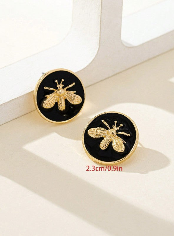 Noir Bee Studs