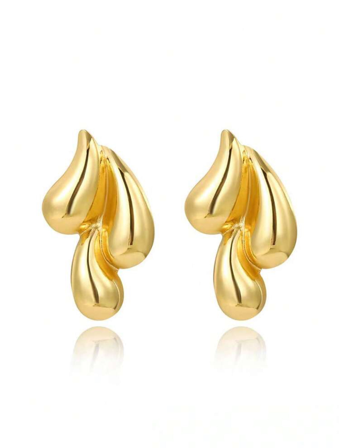 Golden Flame Studs