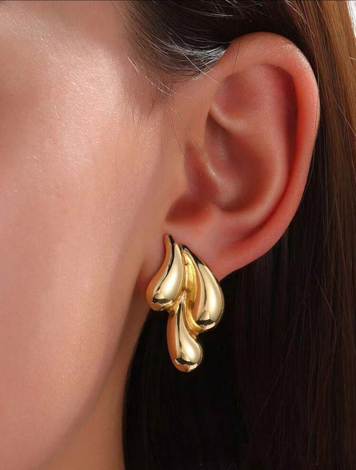 Golden Flame Studs