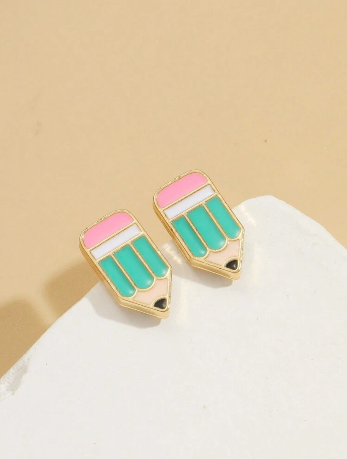 Retro Pencil Studs