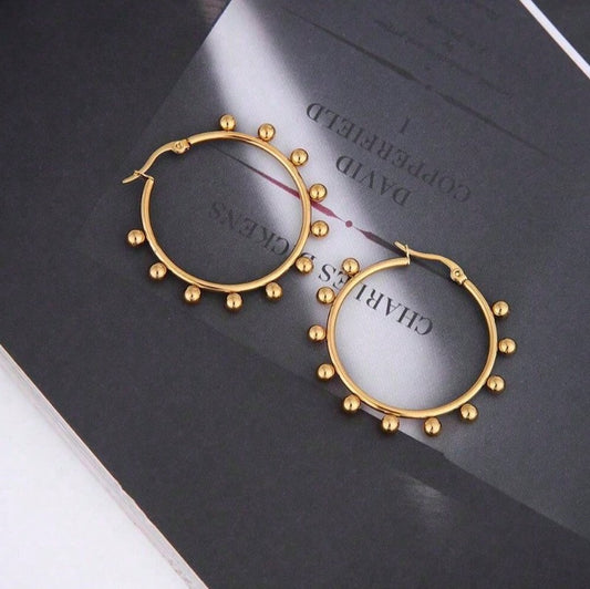 Solar Bead Hoops