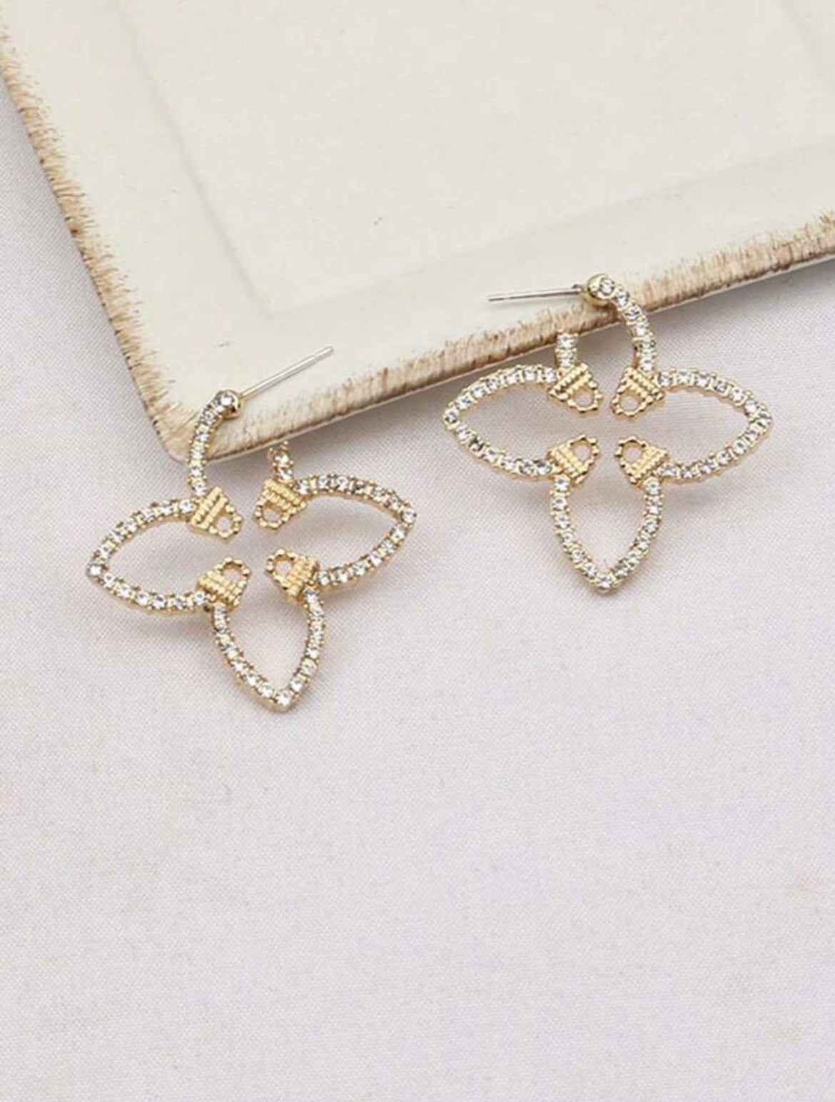 Crystal Clover Hoops