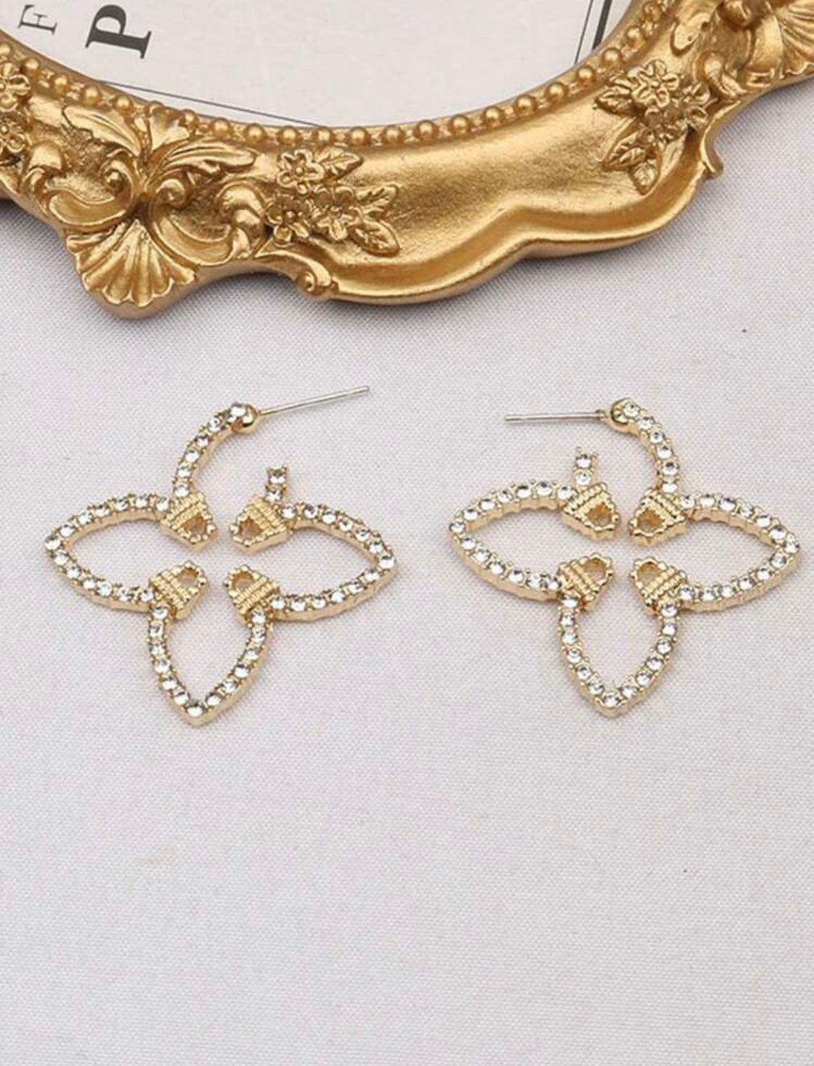 Crystal Clover Hoops
