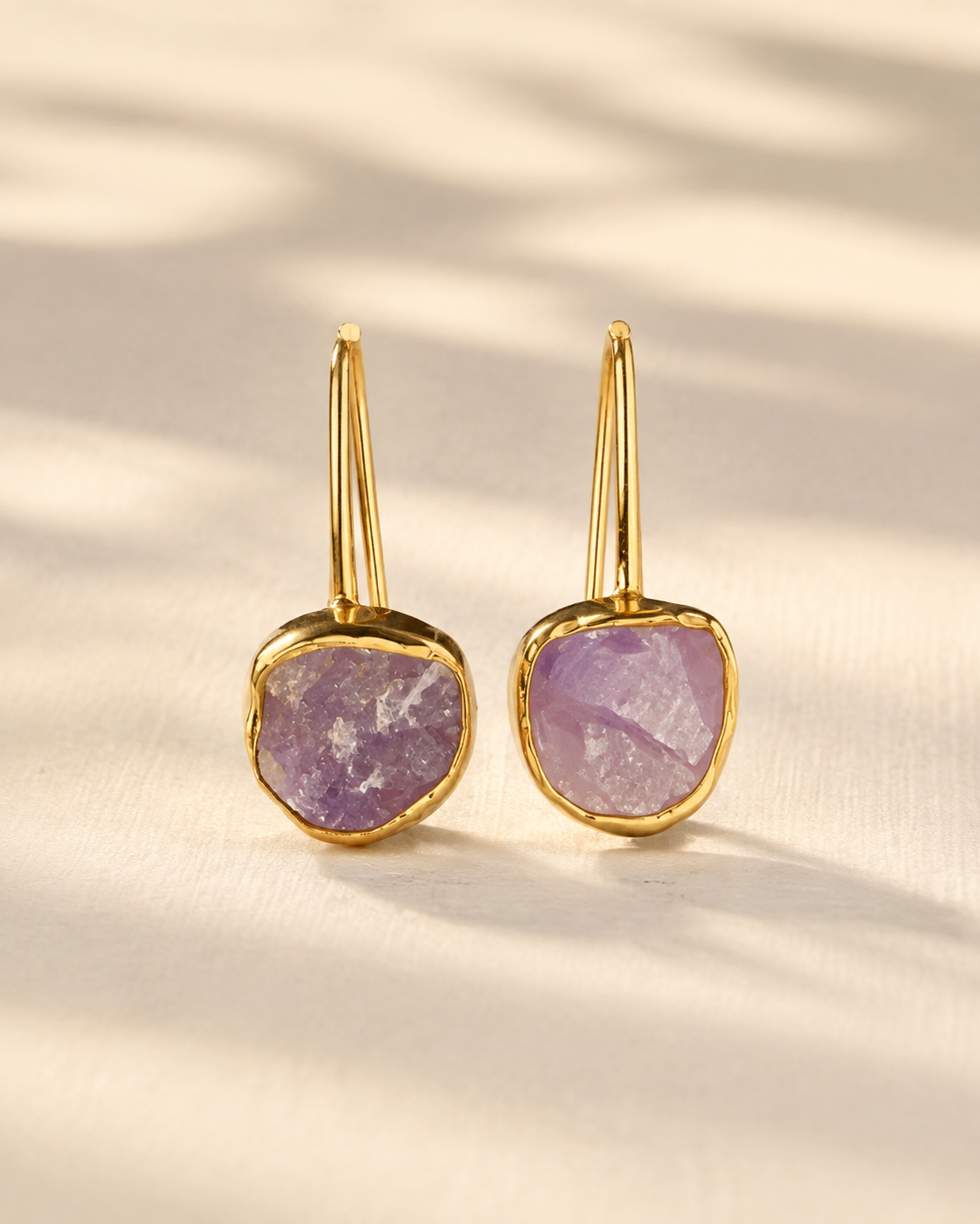 Amethyst Mist Hoops — earrings — view 1