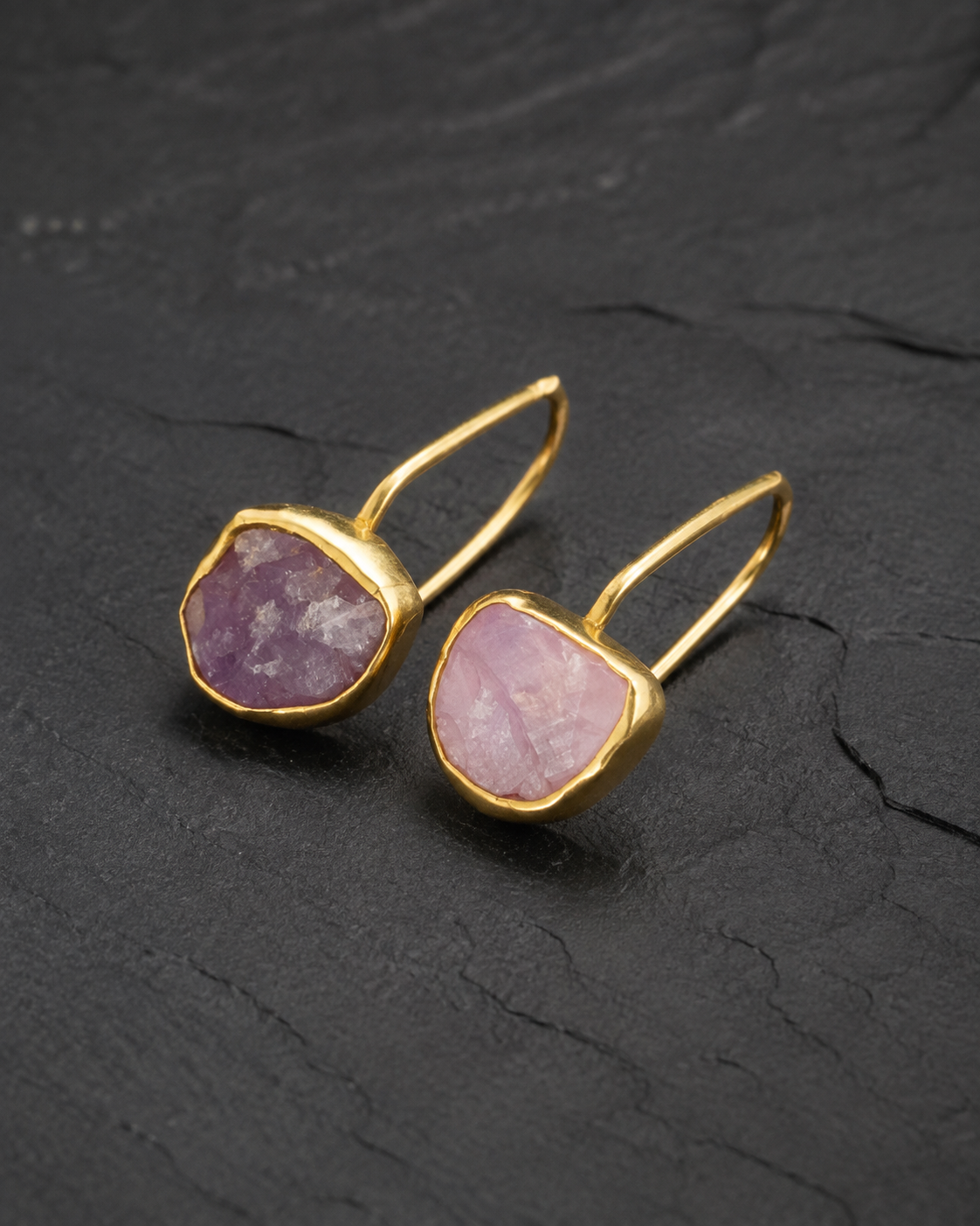 Amethyst Mist Hoops — earrings — view 3