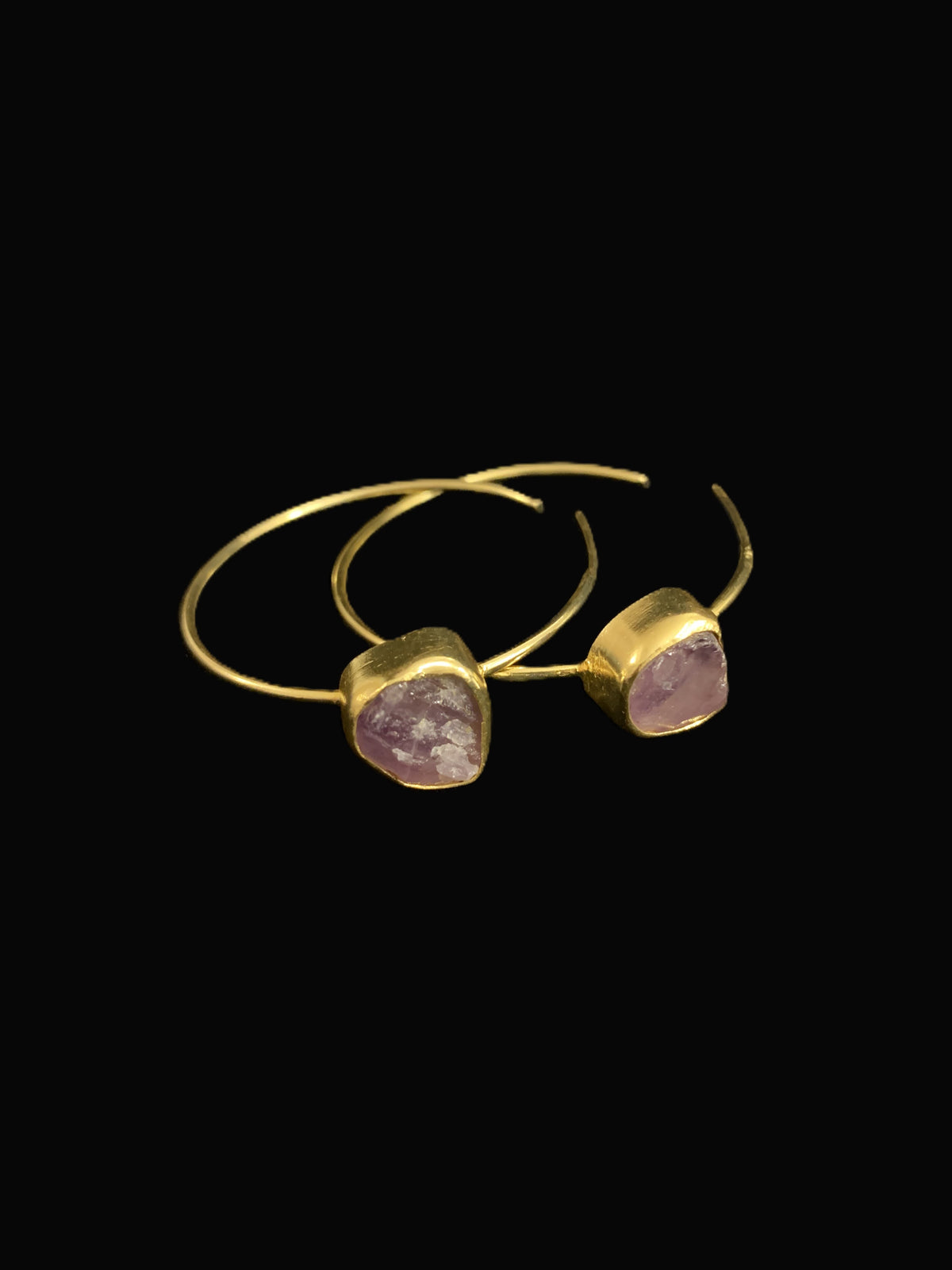 Amethyst Mist Hoops — earrings — view 6
