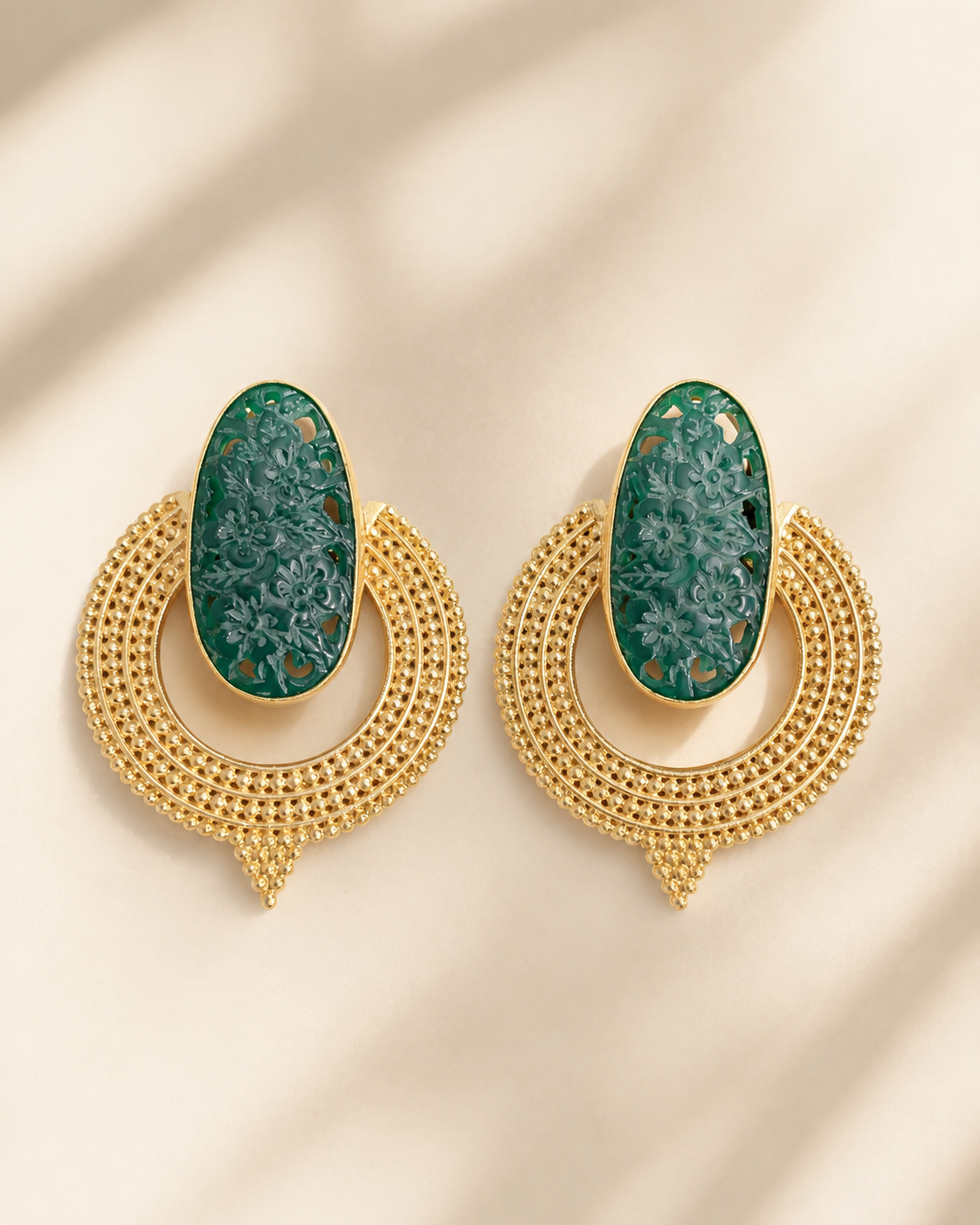Carved Statement Earrings — earrings — view 4