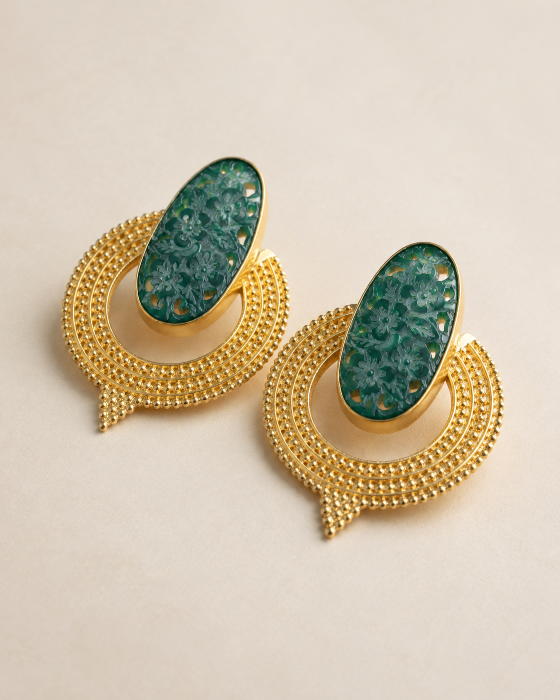 Carved Statement Earrings — earrings — view 5