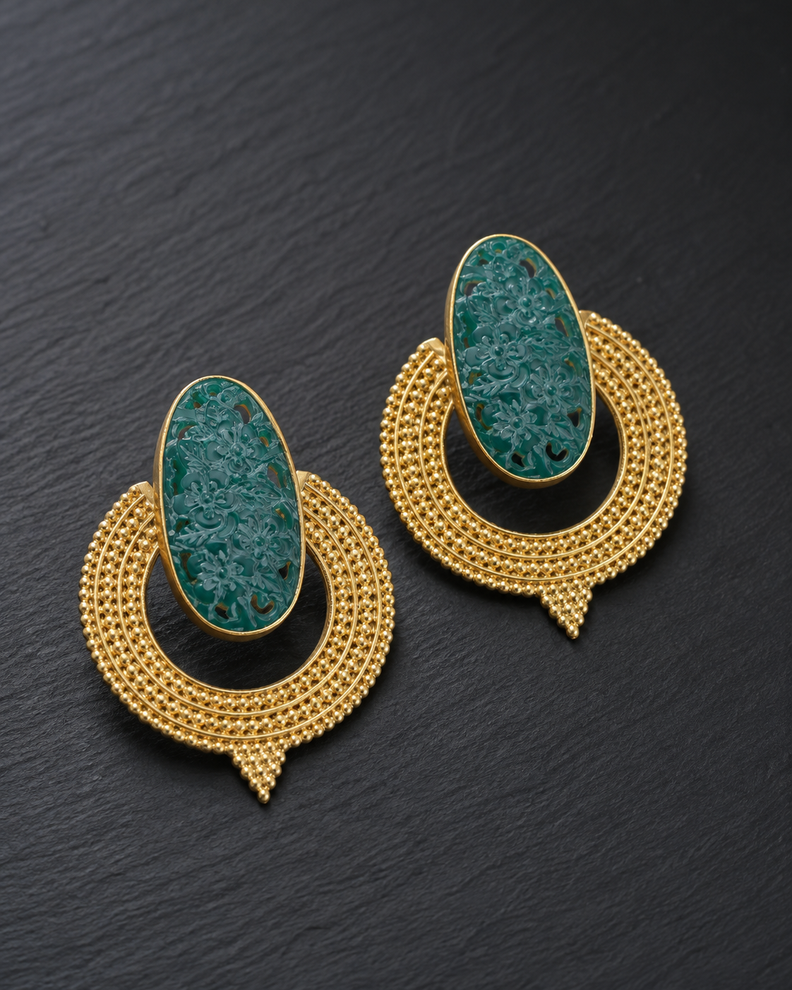 Carved Statement Earrings — earrings — view 6