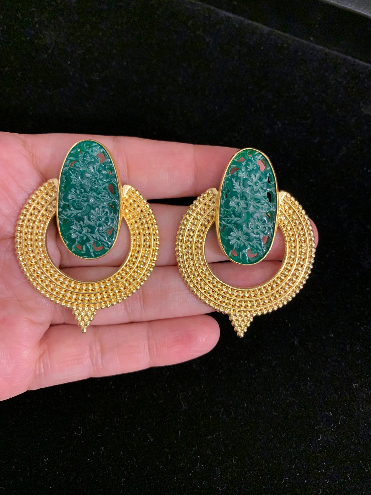 Carved Statement Earrings — earrings — view 8