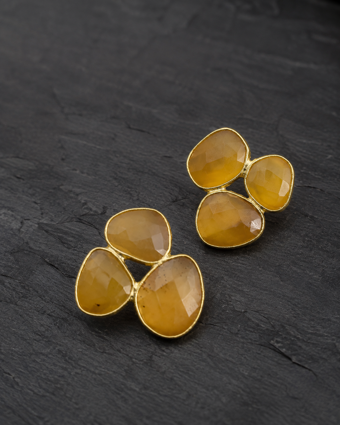 Citrine Aura — earrings — view 3