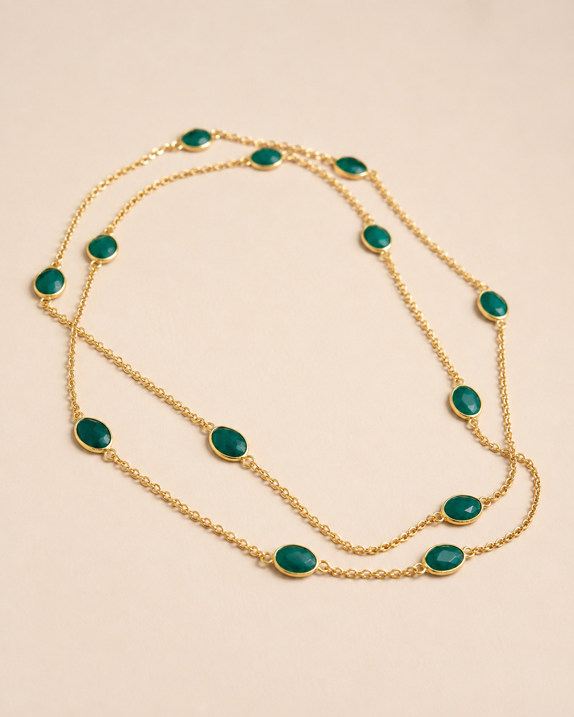 Emerald Halo — necklace — view 2