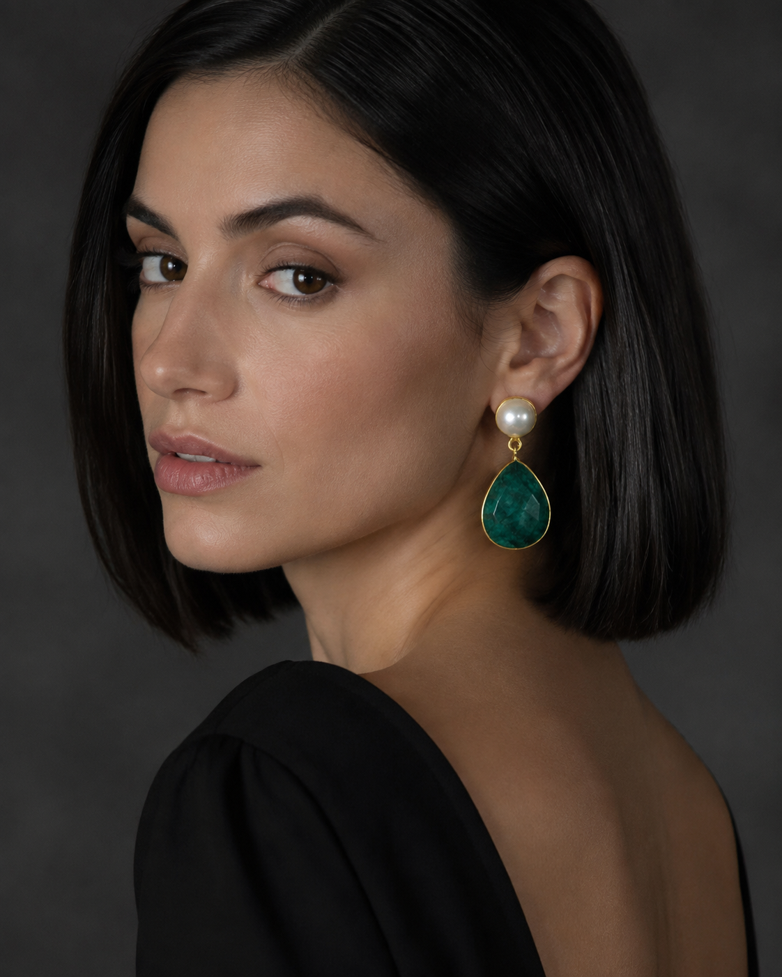Royal Green Teardrops — earrings — view 4