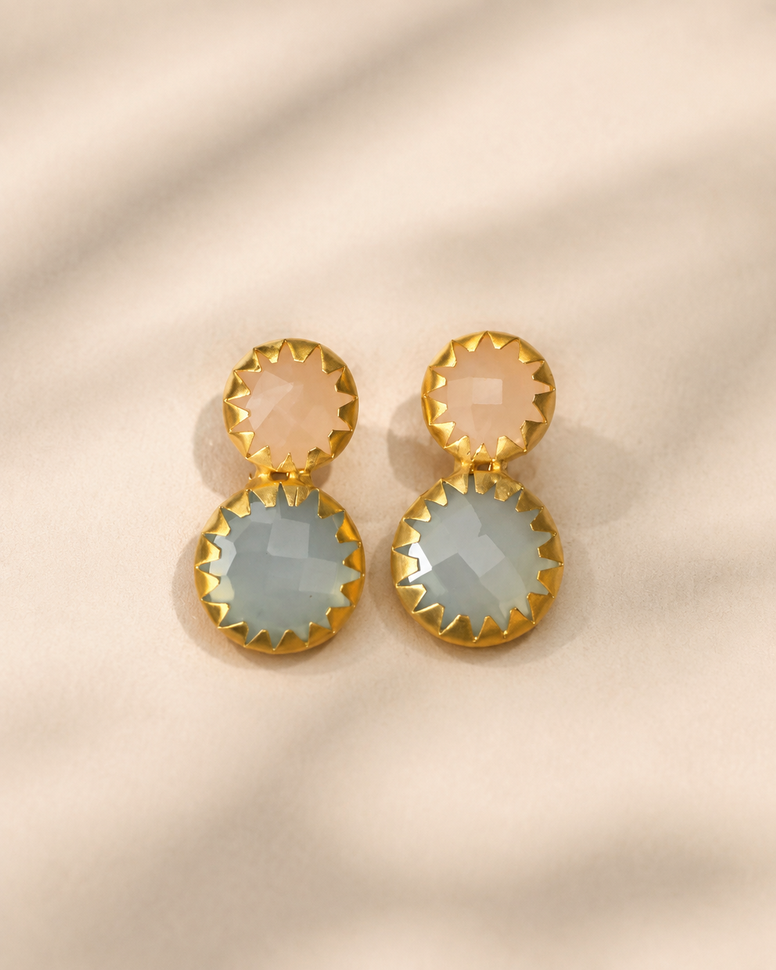 Peach Moon — earrings — view 1