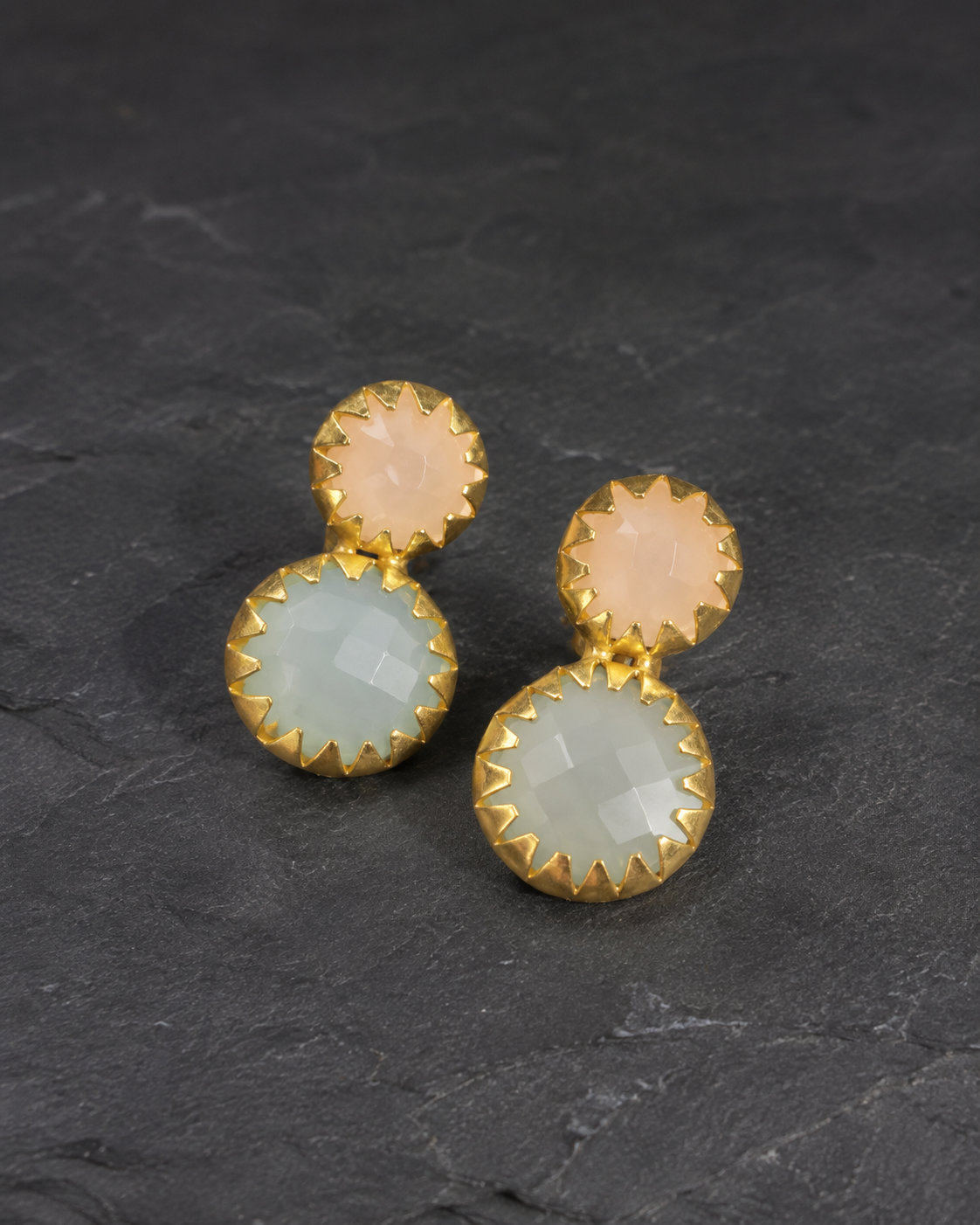 Peach Moon — earrings — view 3
