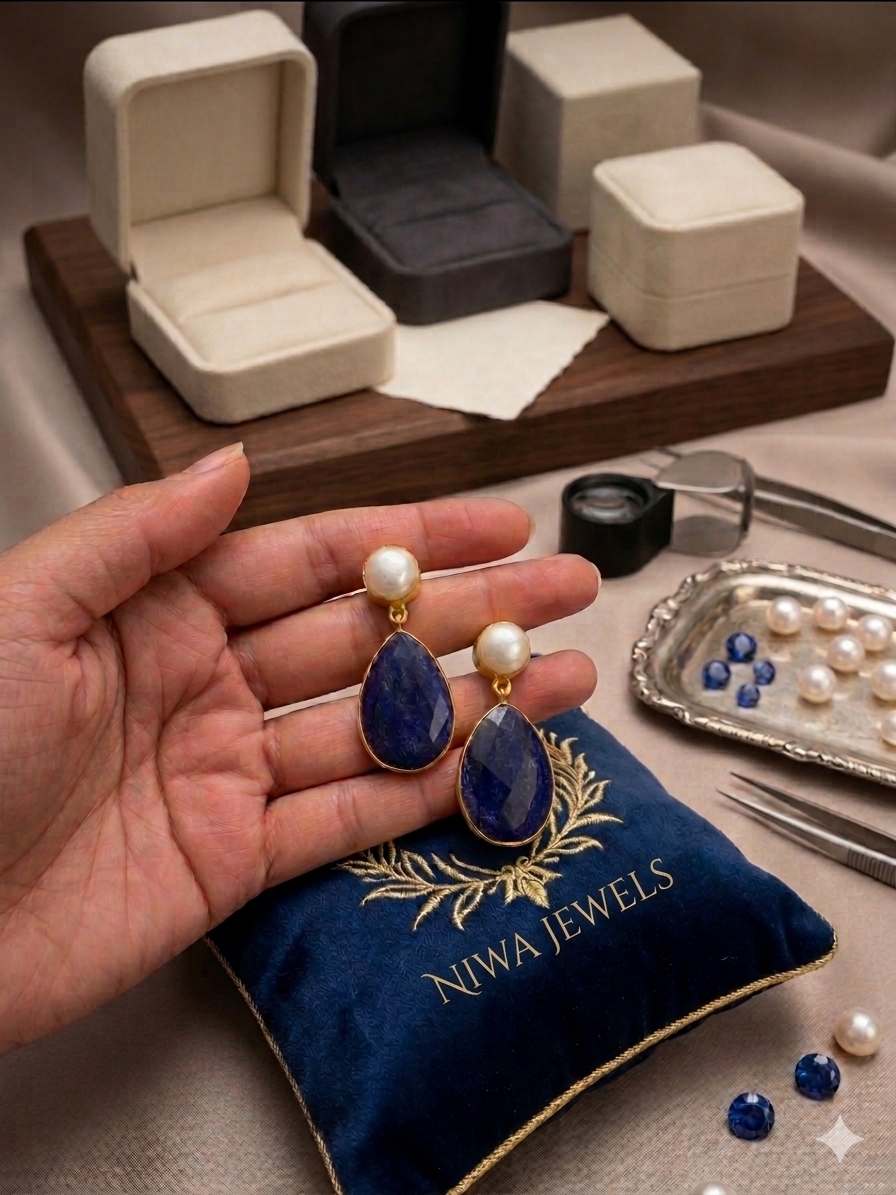 Midnight Pearl Drops — earrings — view 8