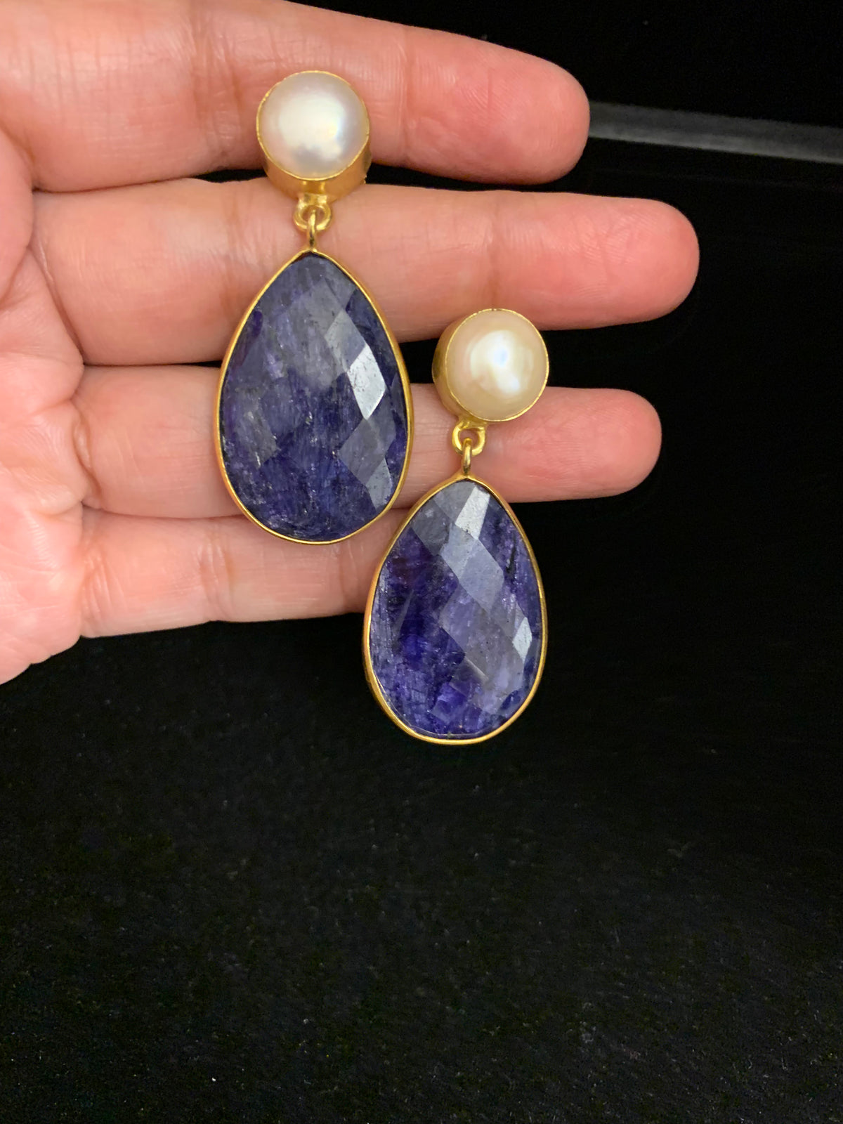 Midnight Pearl Drops — earrings — view 9