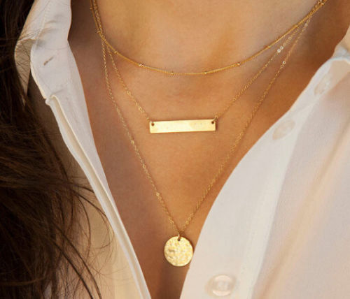 Gold Bar Necklace