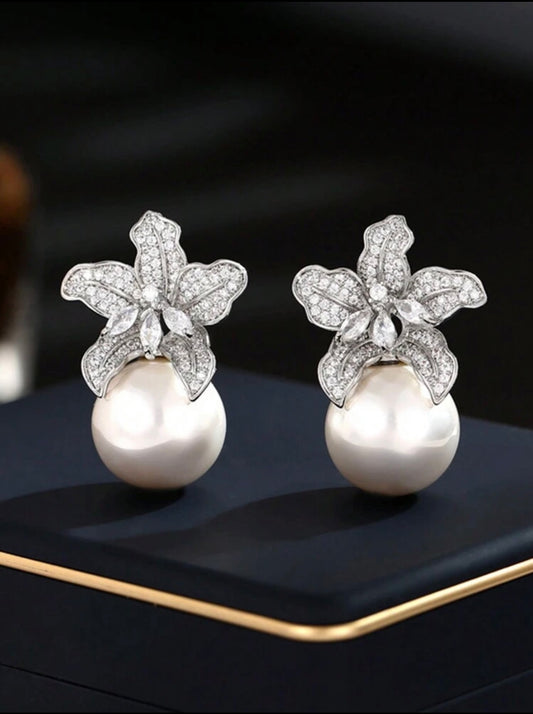 Orchid Pearl Stud
