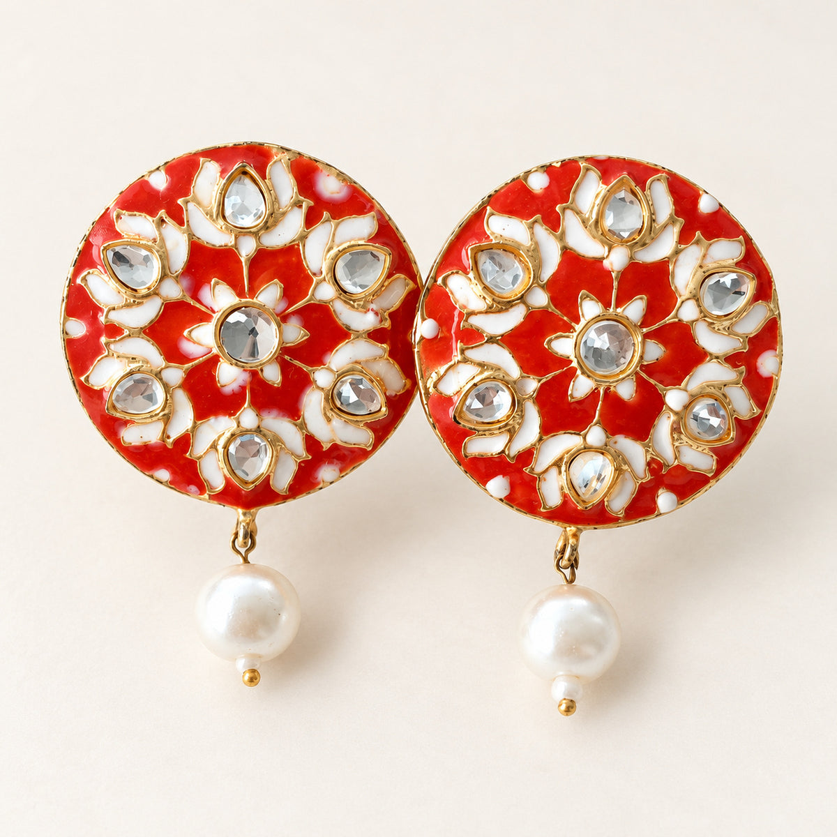 Coral Lotus Pearl Drops