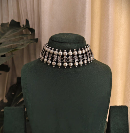 Tara Oxidised Choker